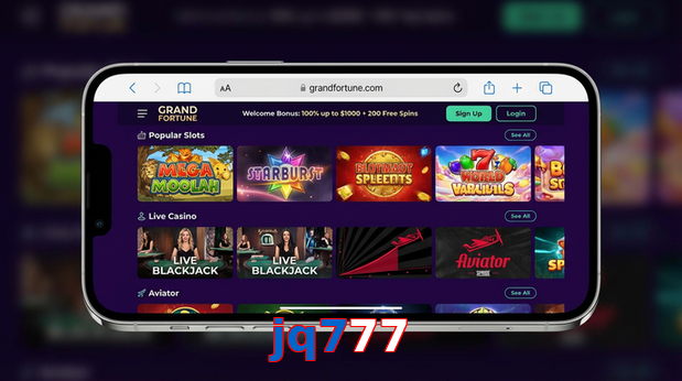 Main screen of Jq777 ios page for PK players