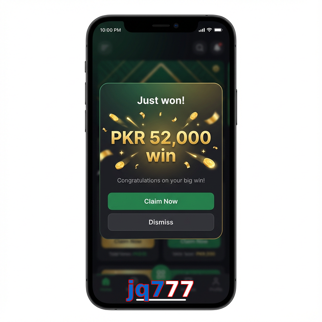 Main screen of Jq777 win page for PK players